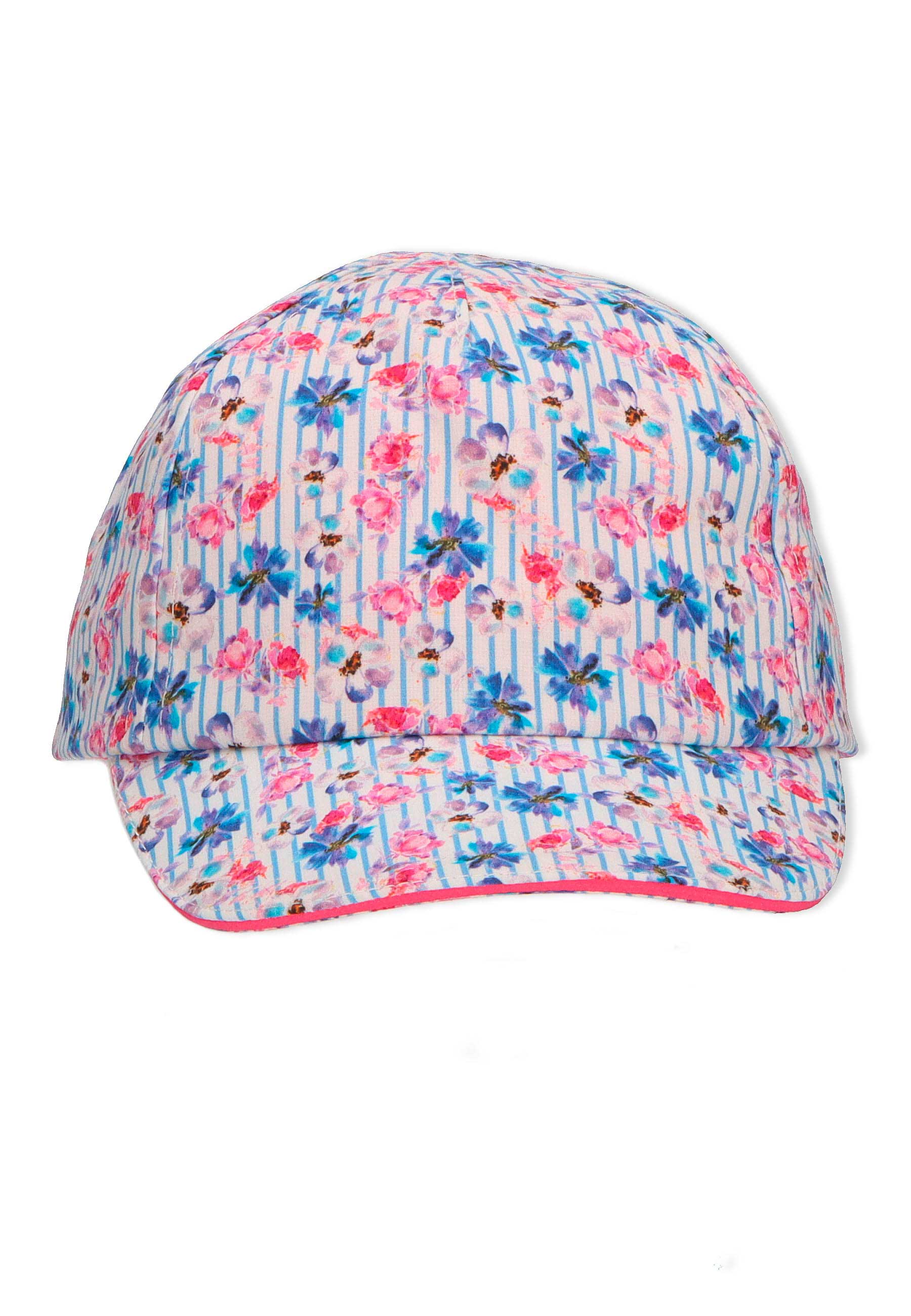 Basecap FLORAL gestreift in rosa