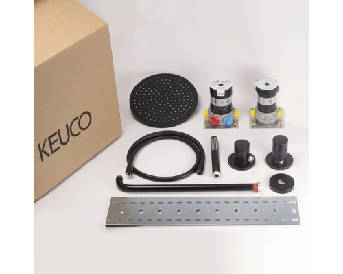KEUCO Douchekraan IXMO SETS BLACK SELECTION DVGW gecertificeerd zwart mat 59602370001