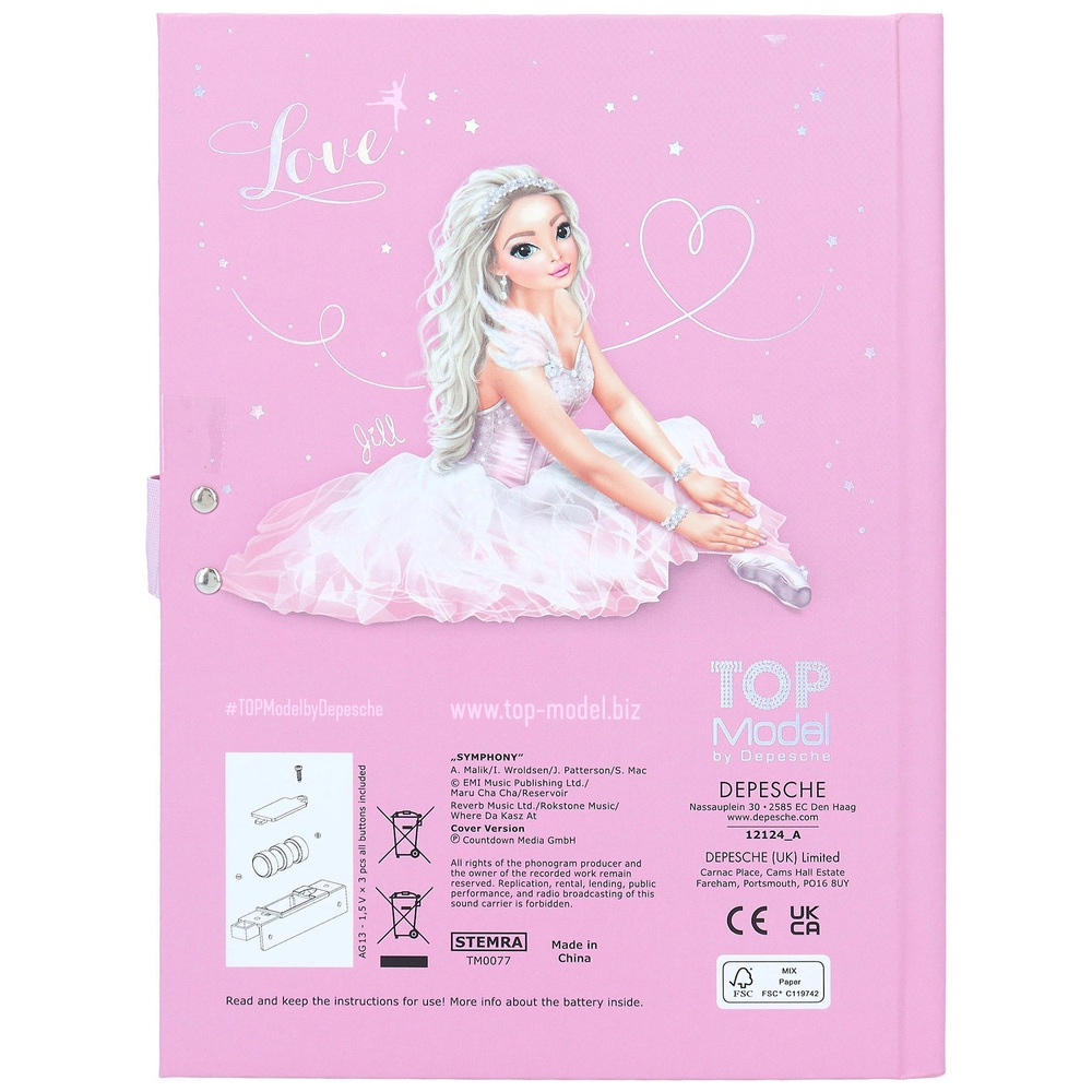 TOPModel Ballett-Tagebuch mit Sperrcode und Ton