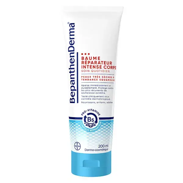 BepanthenDerma® Baume Réparateur Intense Corps Peaux Sèches et Sensibles 200ml