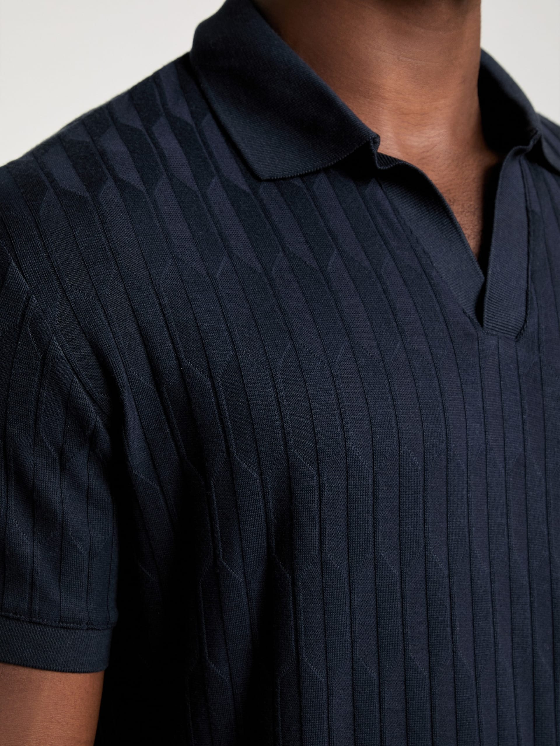 Polo de malha jacquard