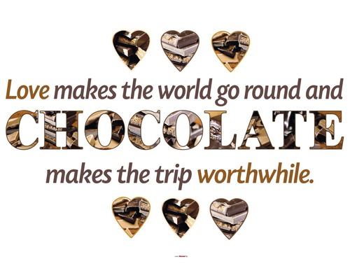 Muursticker Chocolade 50x70 cm