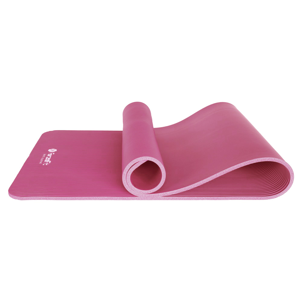 ForzaFit 12 mm yoga mat met draagriem - Pink