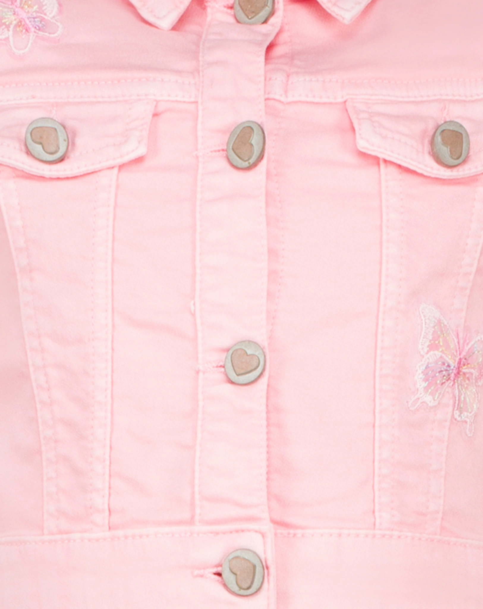 Jeansjacke SCHMETTERLINGE in rose
