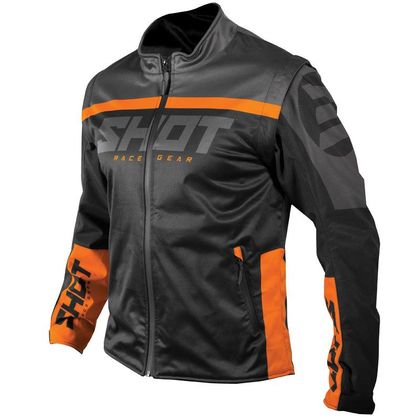 Veste enduro Shot SOFTSHELL LITE - BLACK ORANGE 2022 - Noir / Orange