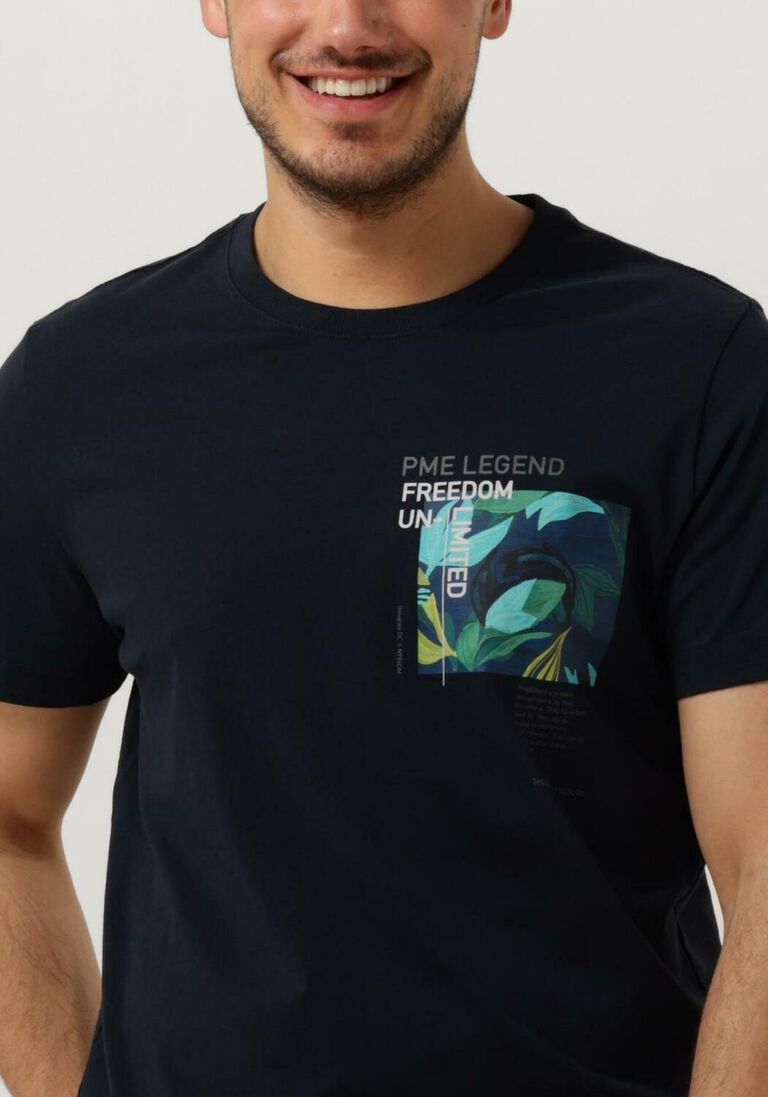 PME LEGEND blauwe pme legend t-shirt short sleeve r-neck single jersey