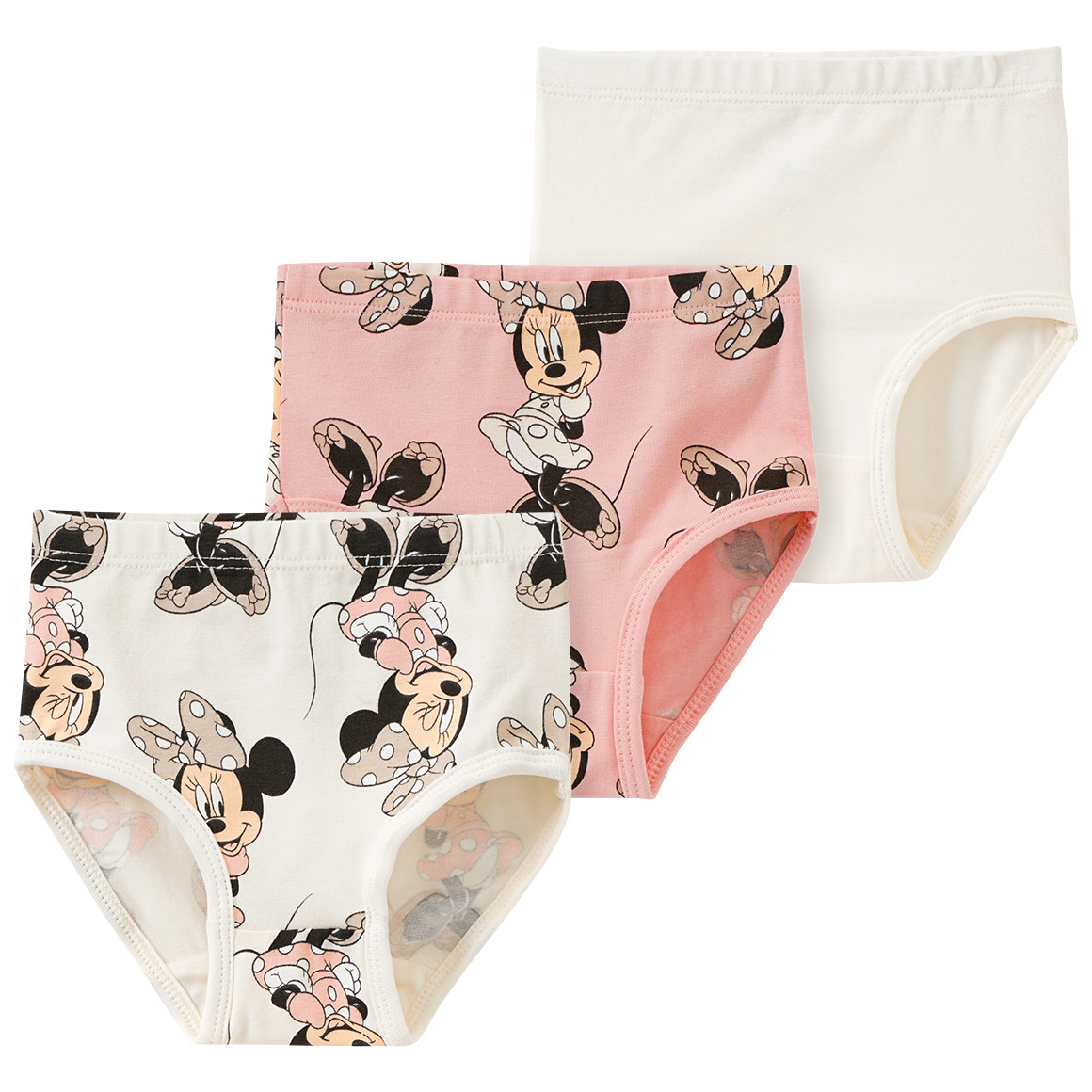 Topomini 3 Minnie Maus Slips im Set rosa / weiss