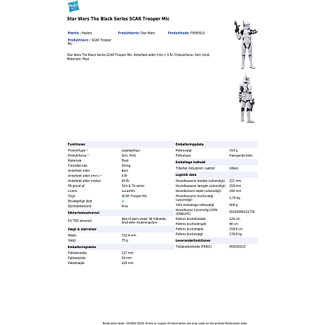 Disney Star Wars The Black Series figur - SCAR Trooper Mic