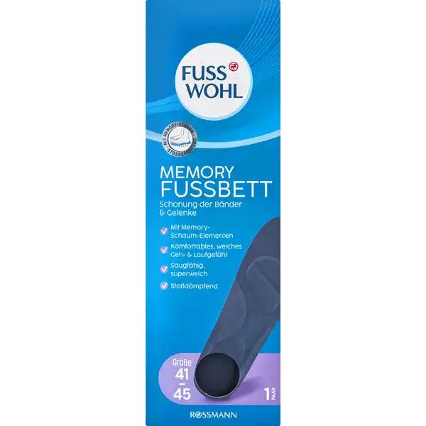 Memory Fussbett Größe 41-45