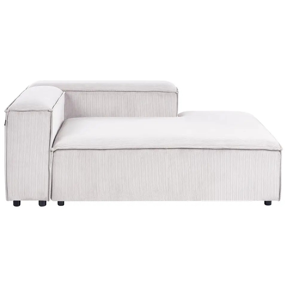 ARDAL - Chaise longue - Off-white - Linkszijdig - Corduroy