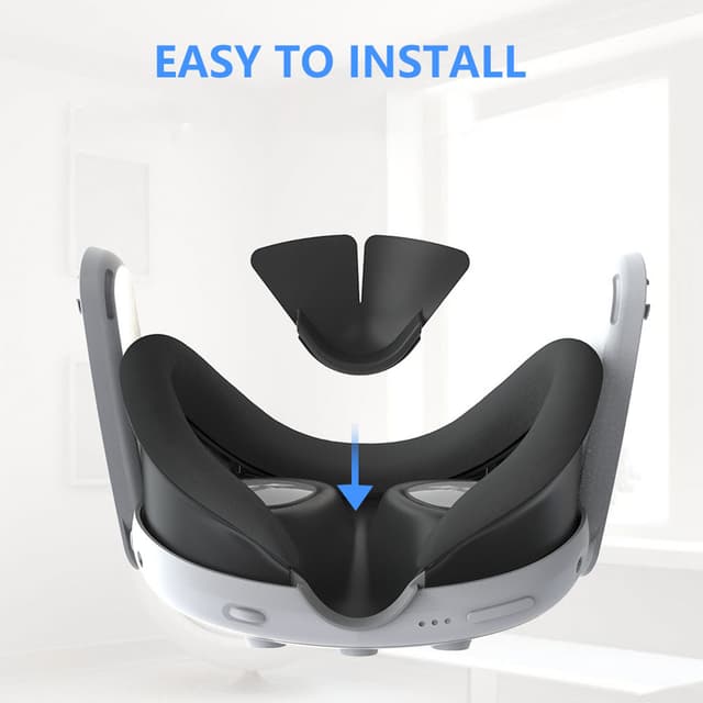 VR-åndbar øjenpude-beskyttende erstatning for Meta Quest 3 Sort