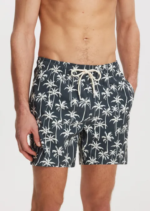 Zwembroek met palmbomen groen (GRN.G)