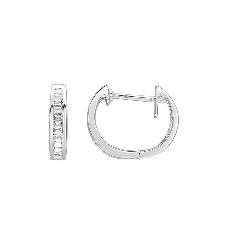 Créoles Femme - Or 18 Carats - Diamant 0,2 Carats