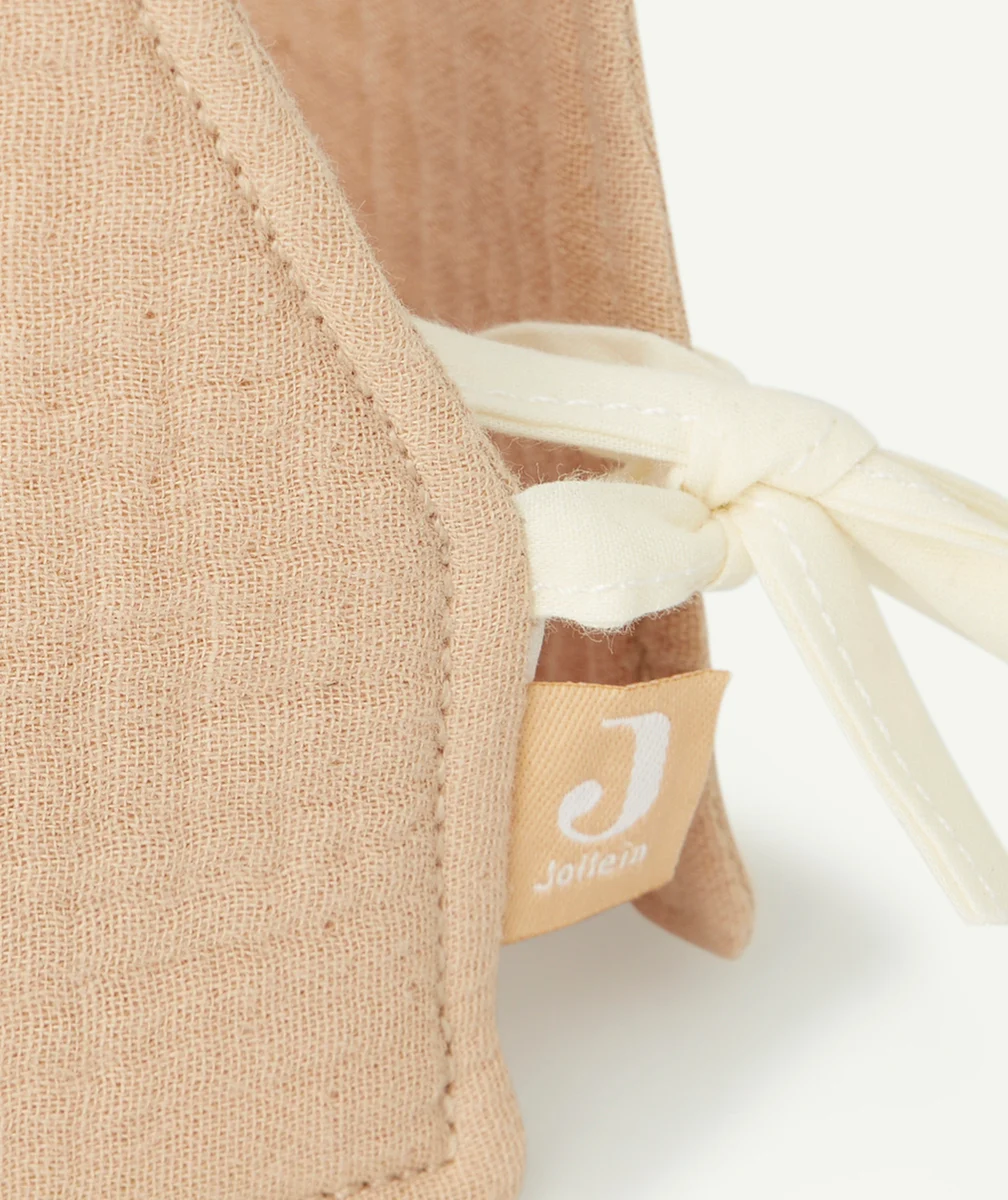 JOLLEINCOURONNE D'ANNIVERSAIRE 12x35CM EN GAZE DE COTON COULEUR BISCUIT