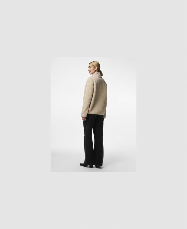 Pieces PCSADIA LS TEDDY JACKET NOOS BC Silver gray
