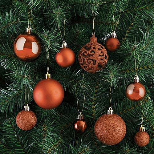(100er Set) Christbaum Schmuck Weihnachtskugeln Deko Ornamente - Orange