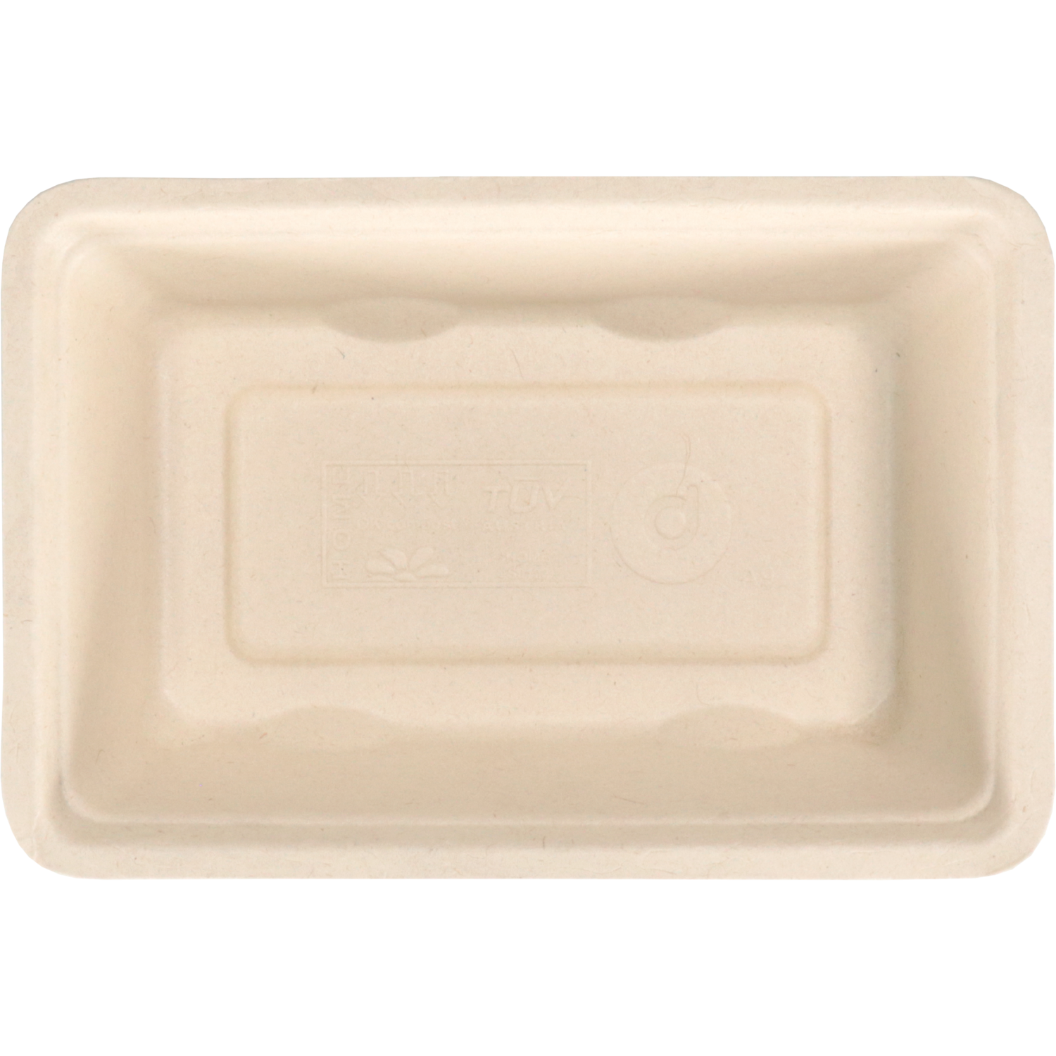 Depa Bak, Bagasse (suikerrietpulp), A9, snackbak, 145x97x36mm, naturel