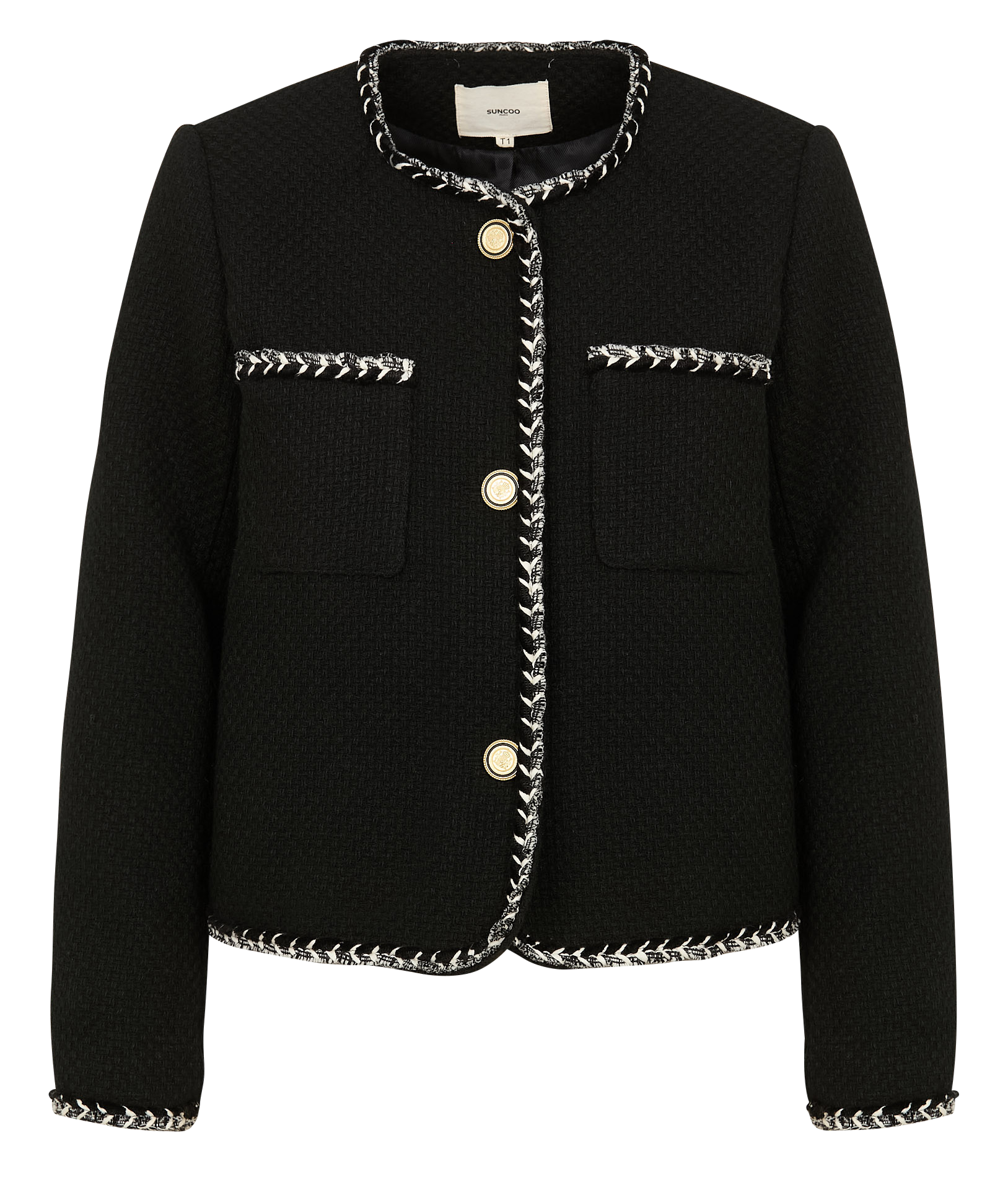 DONNA - Veste col rond| Noir