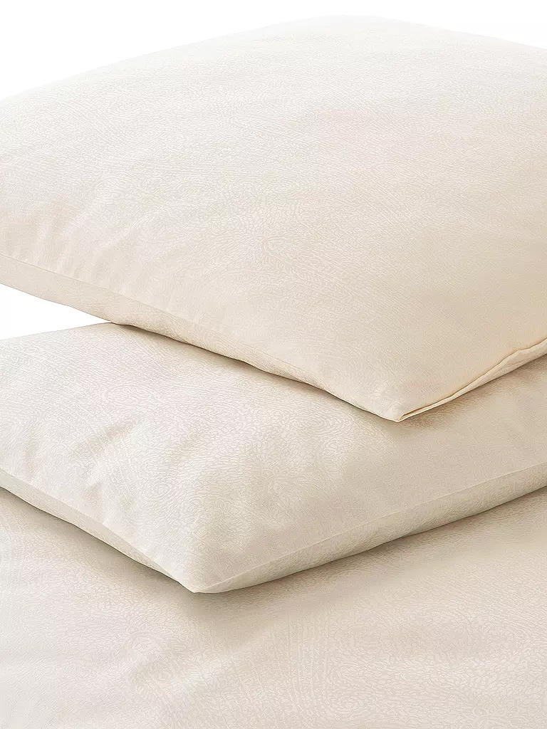 ELEGANTE Damast Bettwäsche PAISLEY 70x90cm/140x220cm Creme  creme