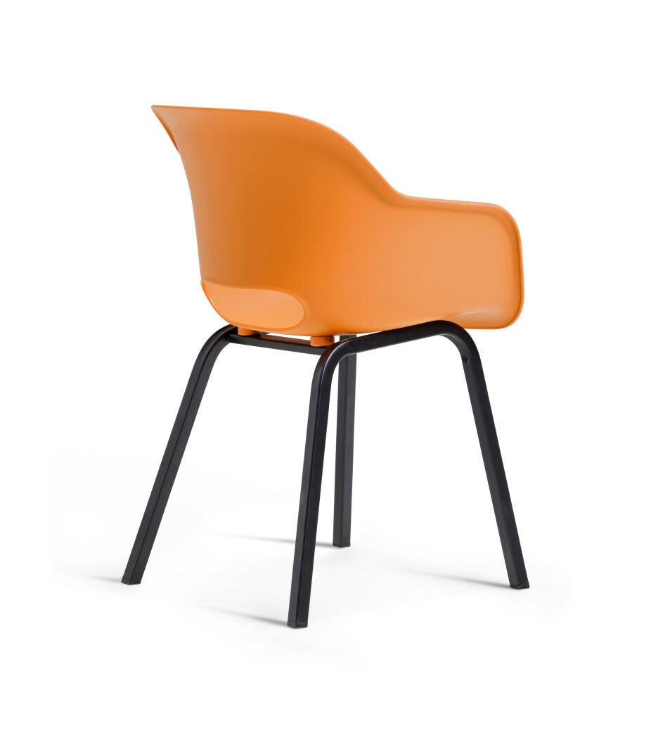 Keter Noa tuinstoel - 2 stuks - 55x56,5x80cm - metalen frame - oranje - gerecycled plastic