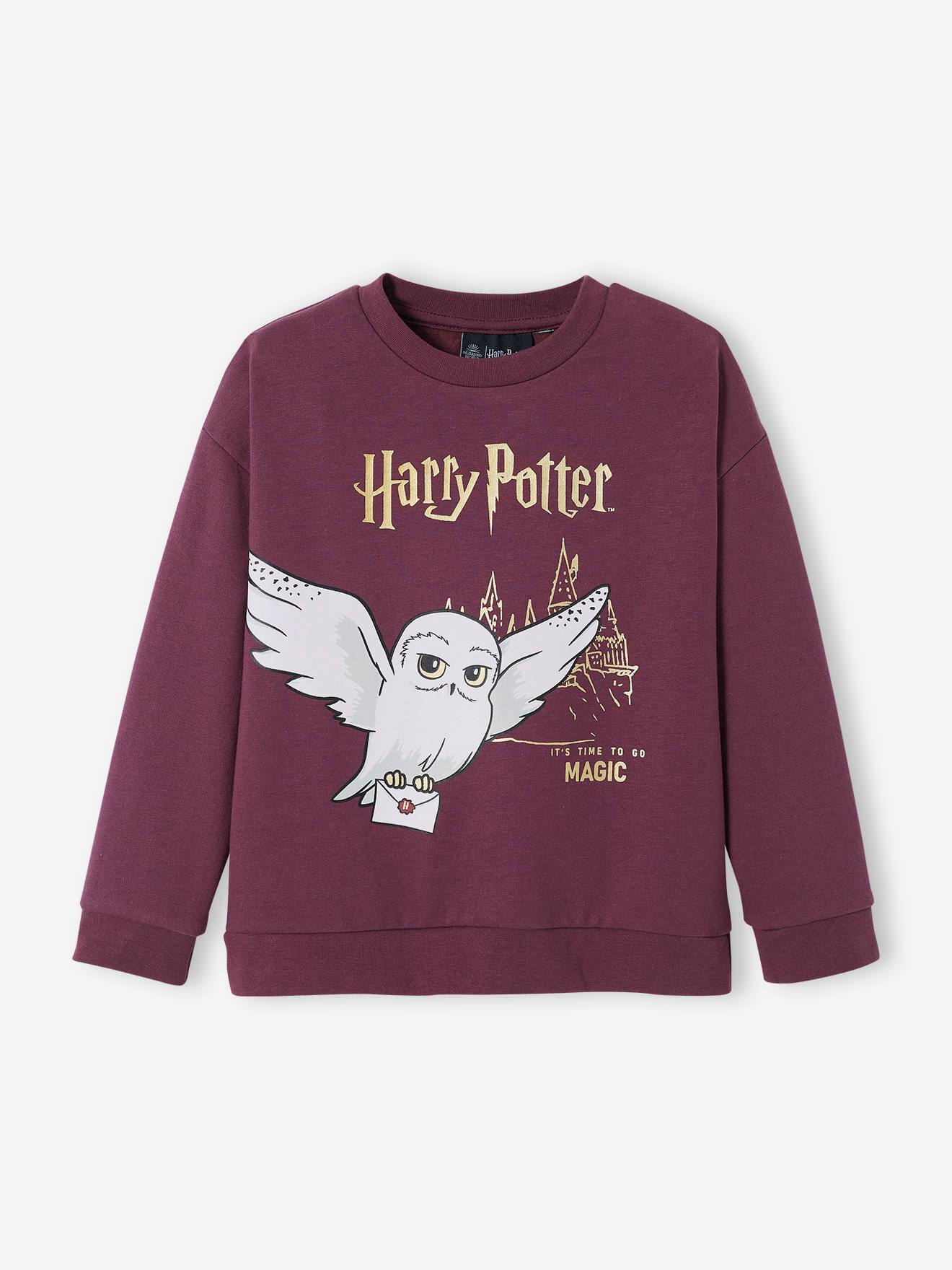 Moletom Harry Potter®, lisinho roxo escuro com estampa.