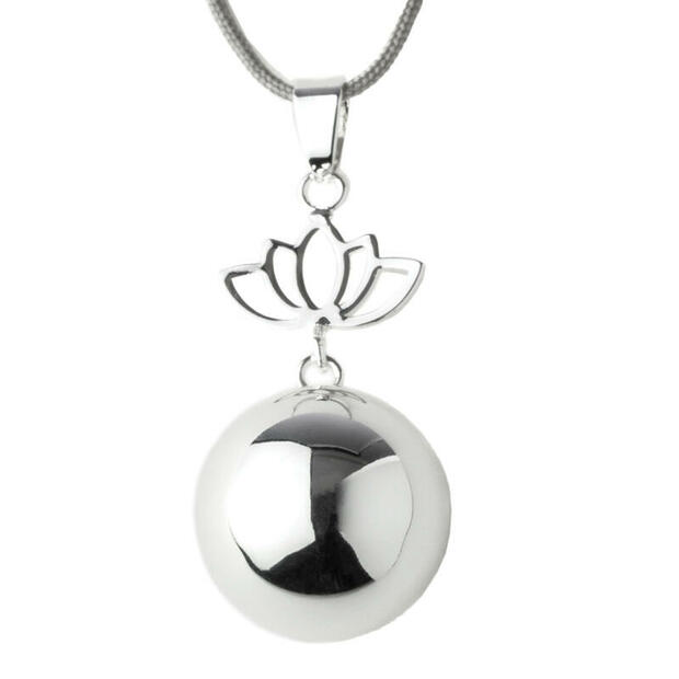 Bijou de grossesse Bola Argentée et lotus assorti - BOLA