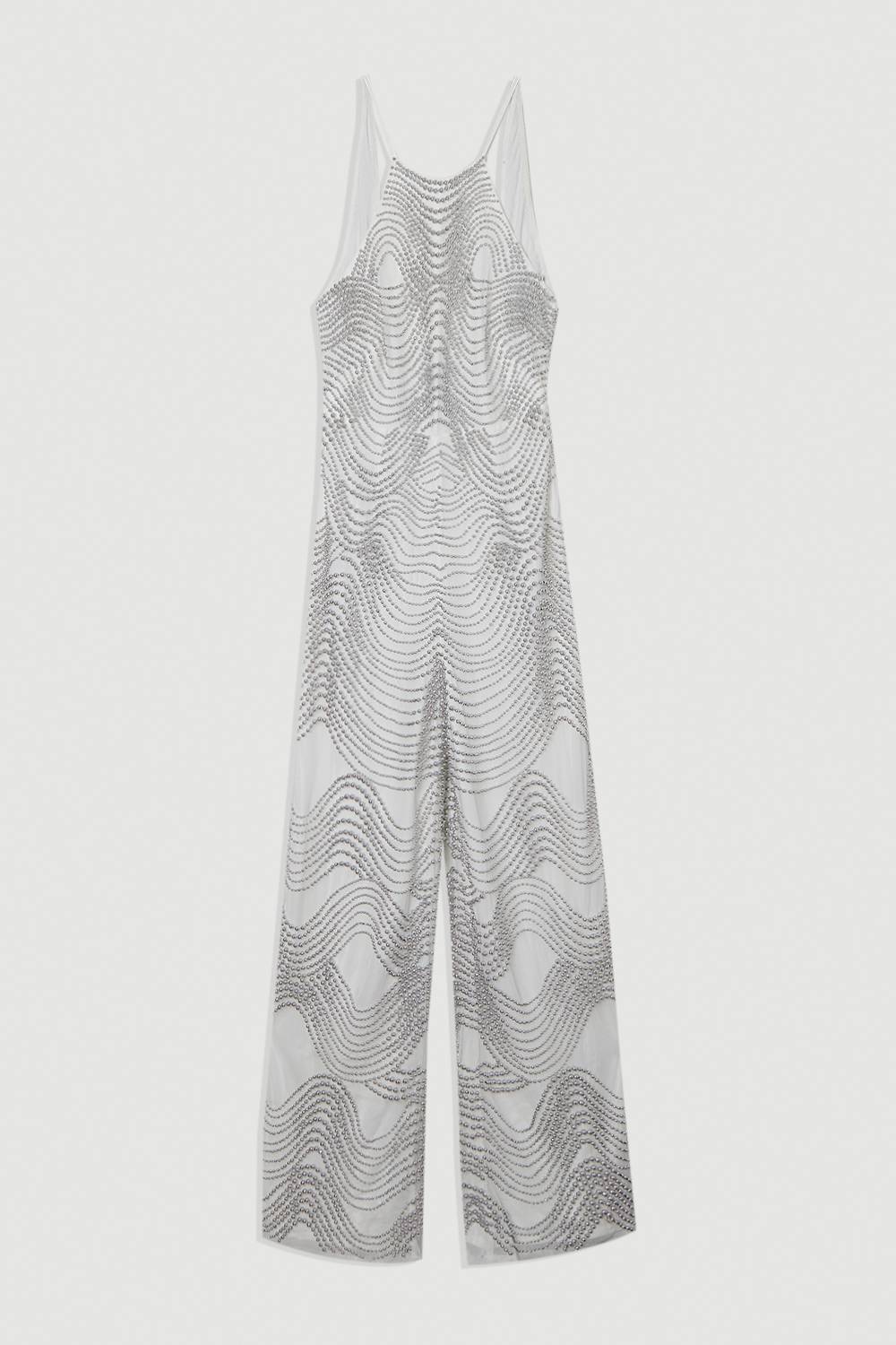 KarenMillen Combinaison tissée halter géo ornée