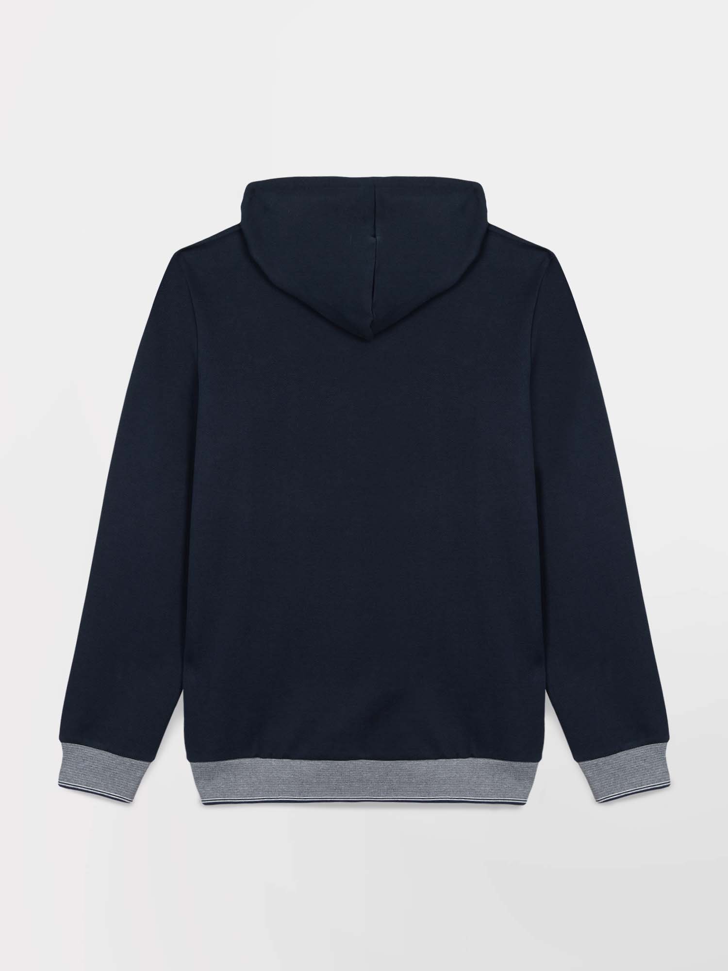 Sweat A Capuche Homme Coton Piqué Marine