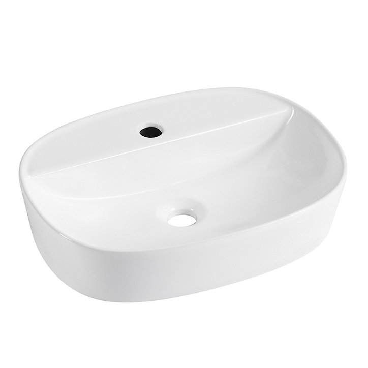 Vasque à poser ovale céramique blanc Faro