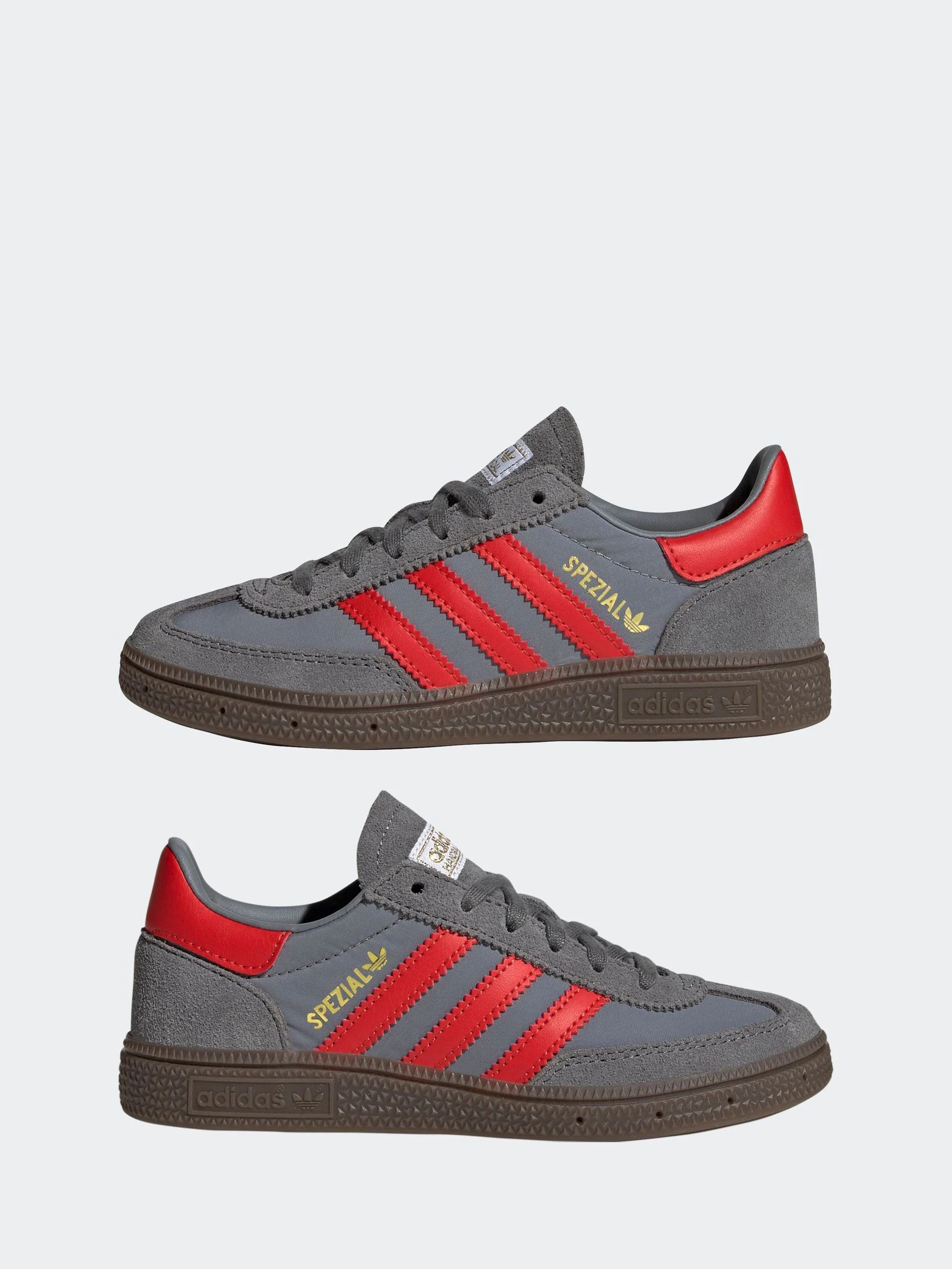 Grijs/Rood - adidas Originals Handball Spezial Kids Trainers