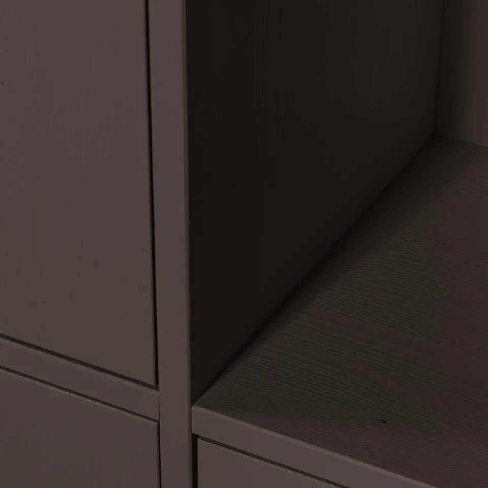WOOOD Merel opbergkast - Grenen - Middenbruin - 100x200x44