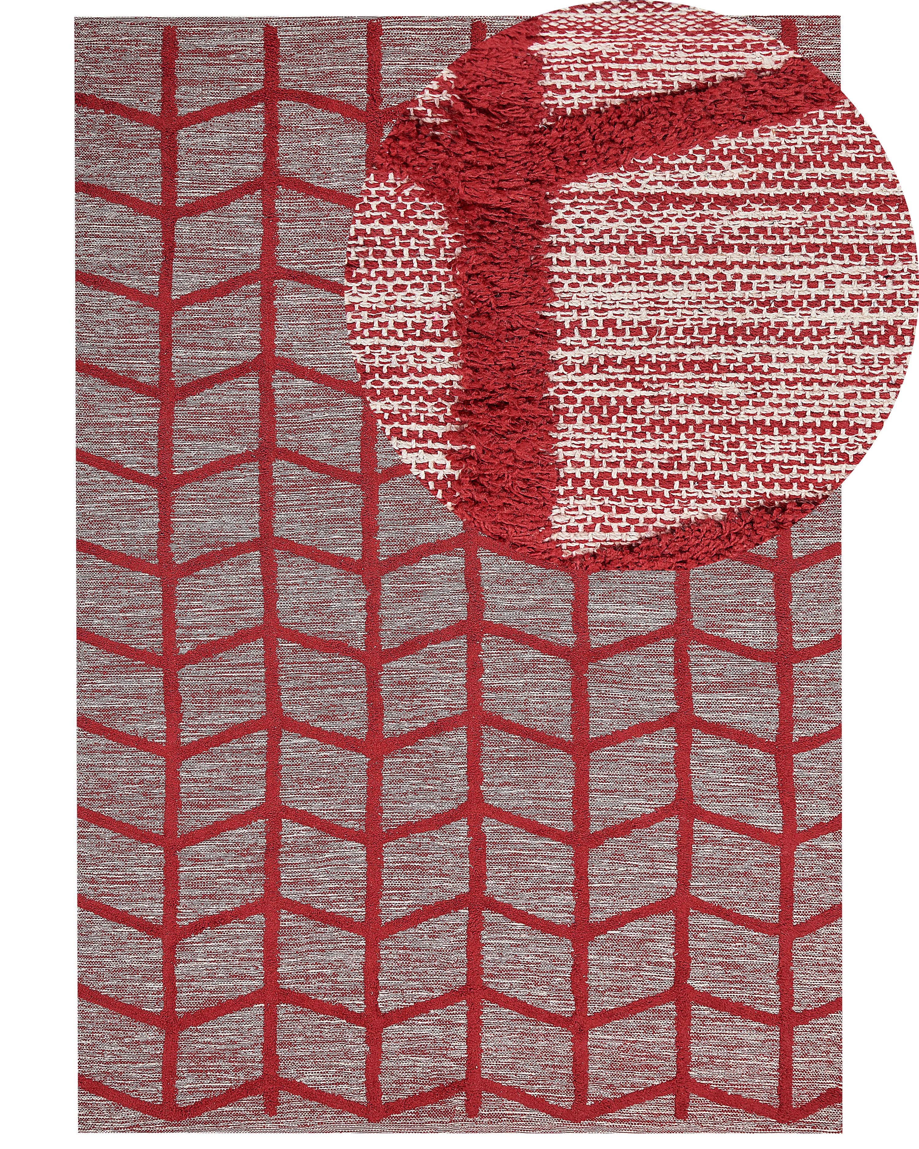 Vloerkleed SIVAS Rood 160 x 230 cm Katoen