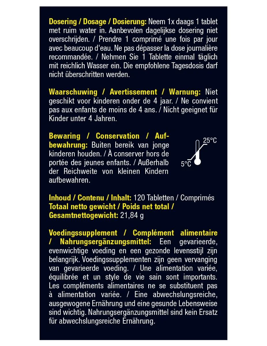 100% Zink Bisglycinaat 120 tabletten