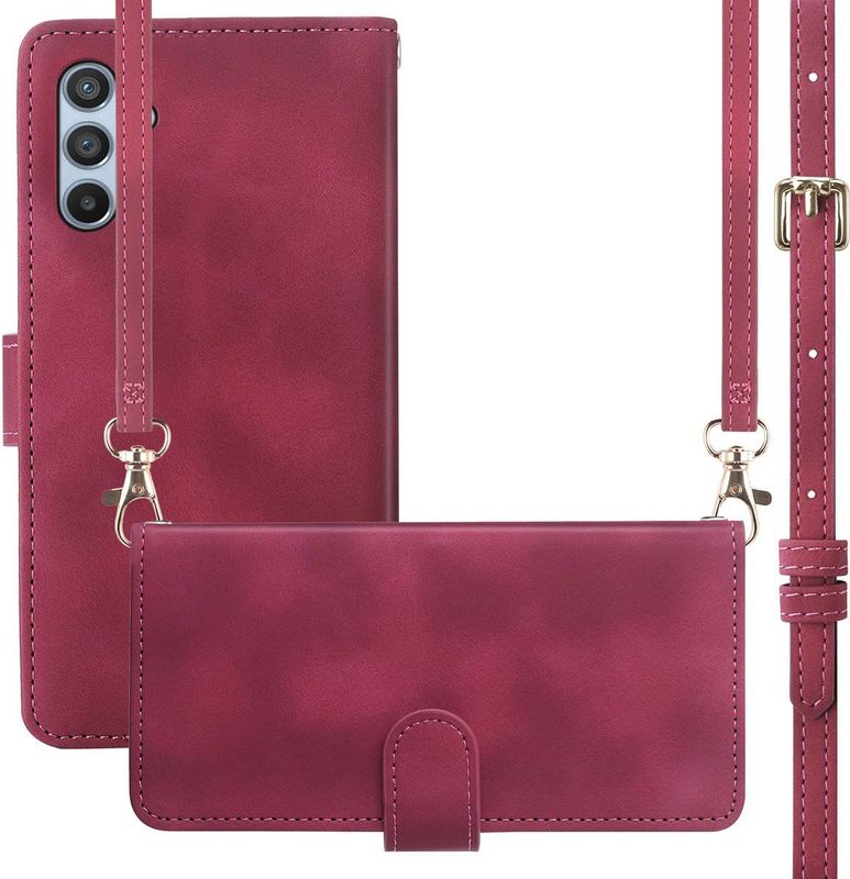 imoshion - Bookcase met Koord - Rood - Voor Samsung Galaxy A54 (5G)