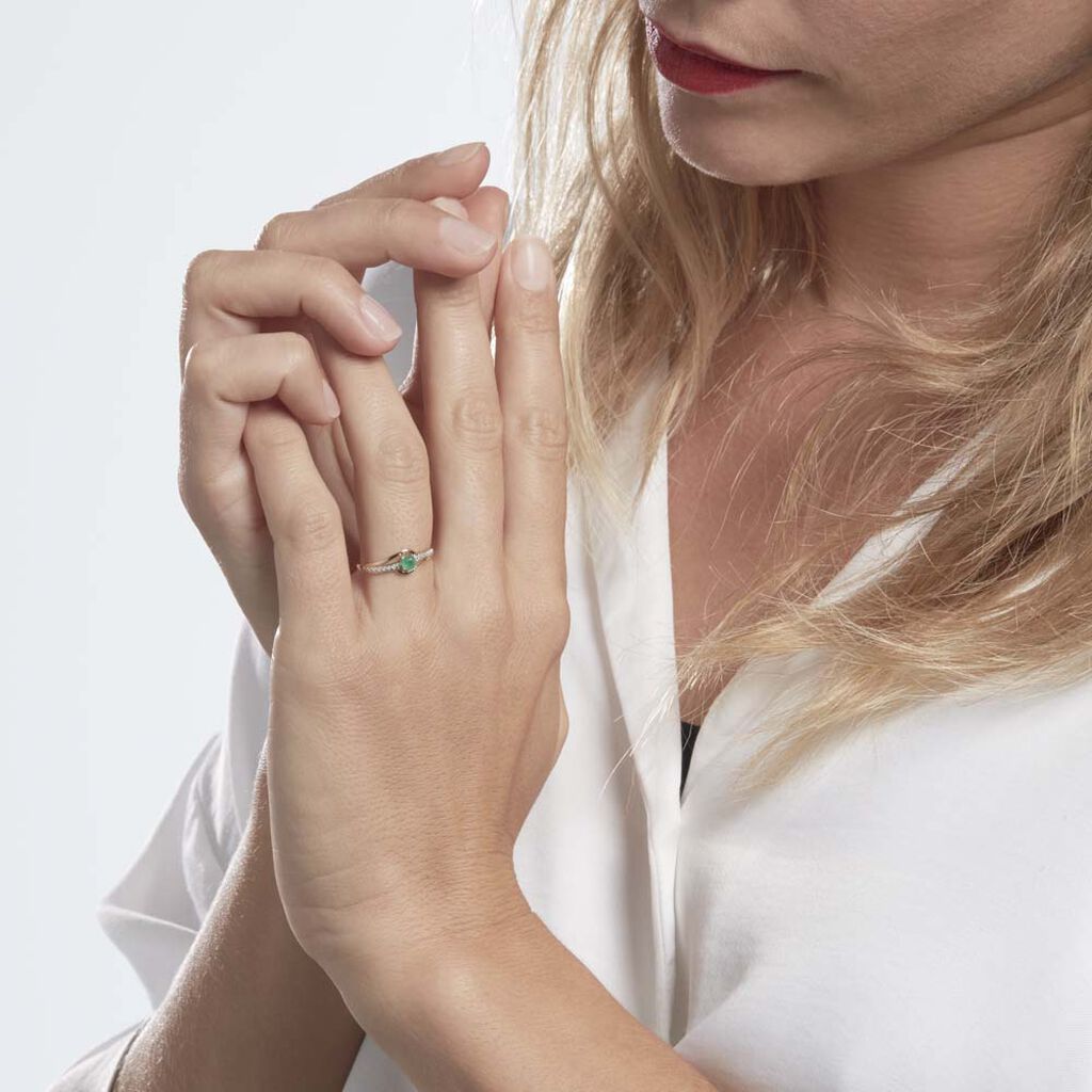 Bague Tanissia Or Jaune Emeraude