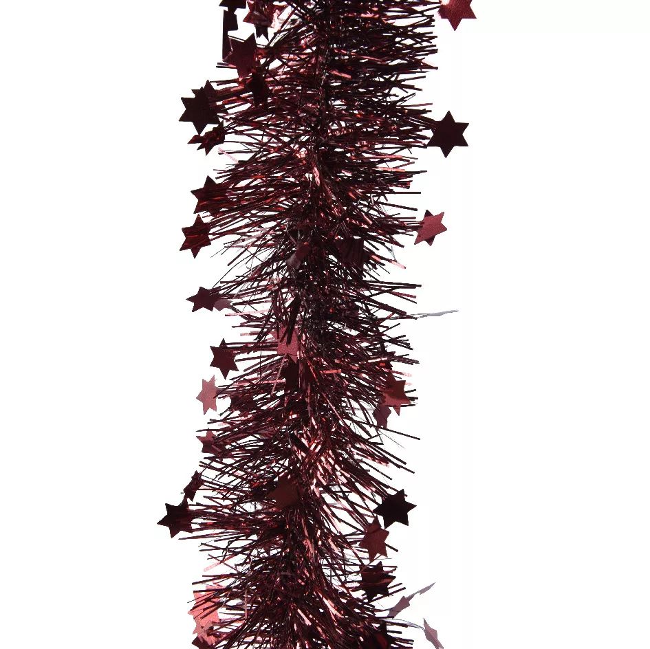 Guirlande de Noël (D9 cm) étoilée Alpine Bordeaux