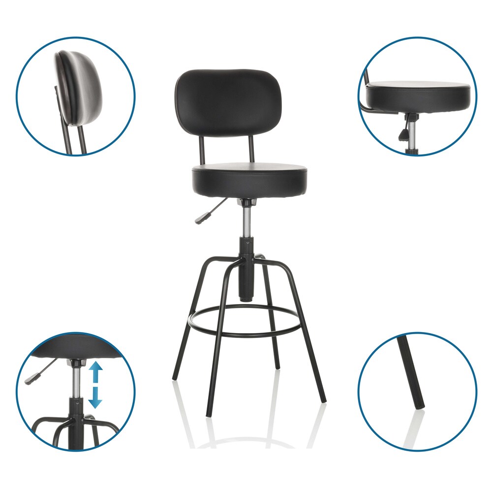 Barhocker DISC HIGH Kunstleder ohne Armlehnen hjh OFFICE