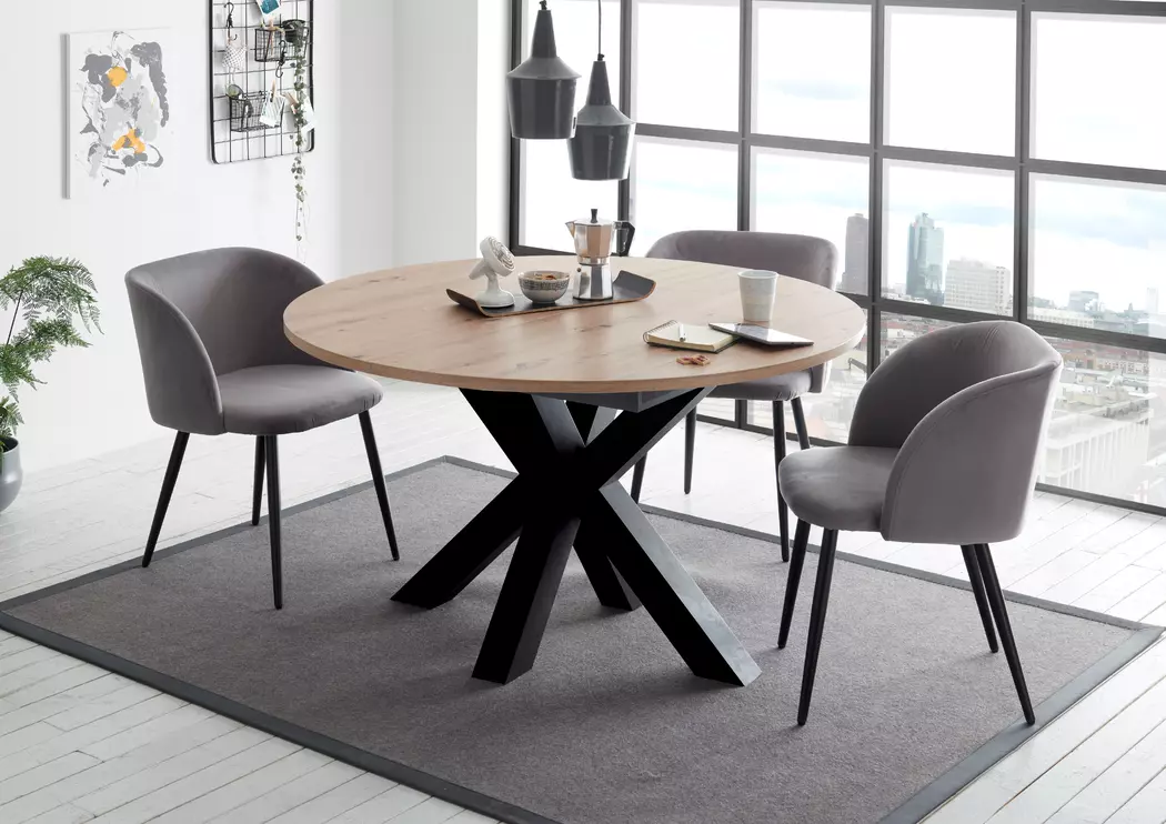 Esstisch mit Auszug Big System Ø 110/150 cm