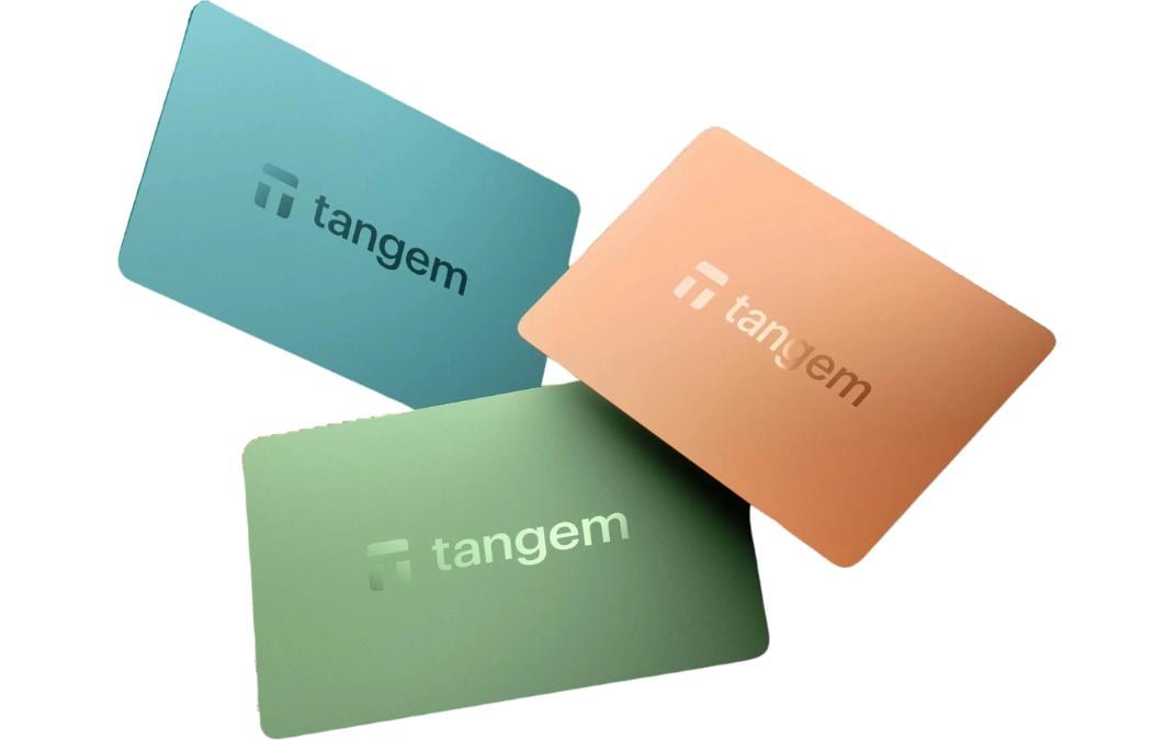 Tangem 2.0 + 50 CHF BTC Voucher Bitcoin 3 Card Set<br>Sichere Krypto-Verwahrung mit Backup-Karten und Bitcoin-Gutschein