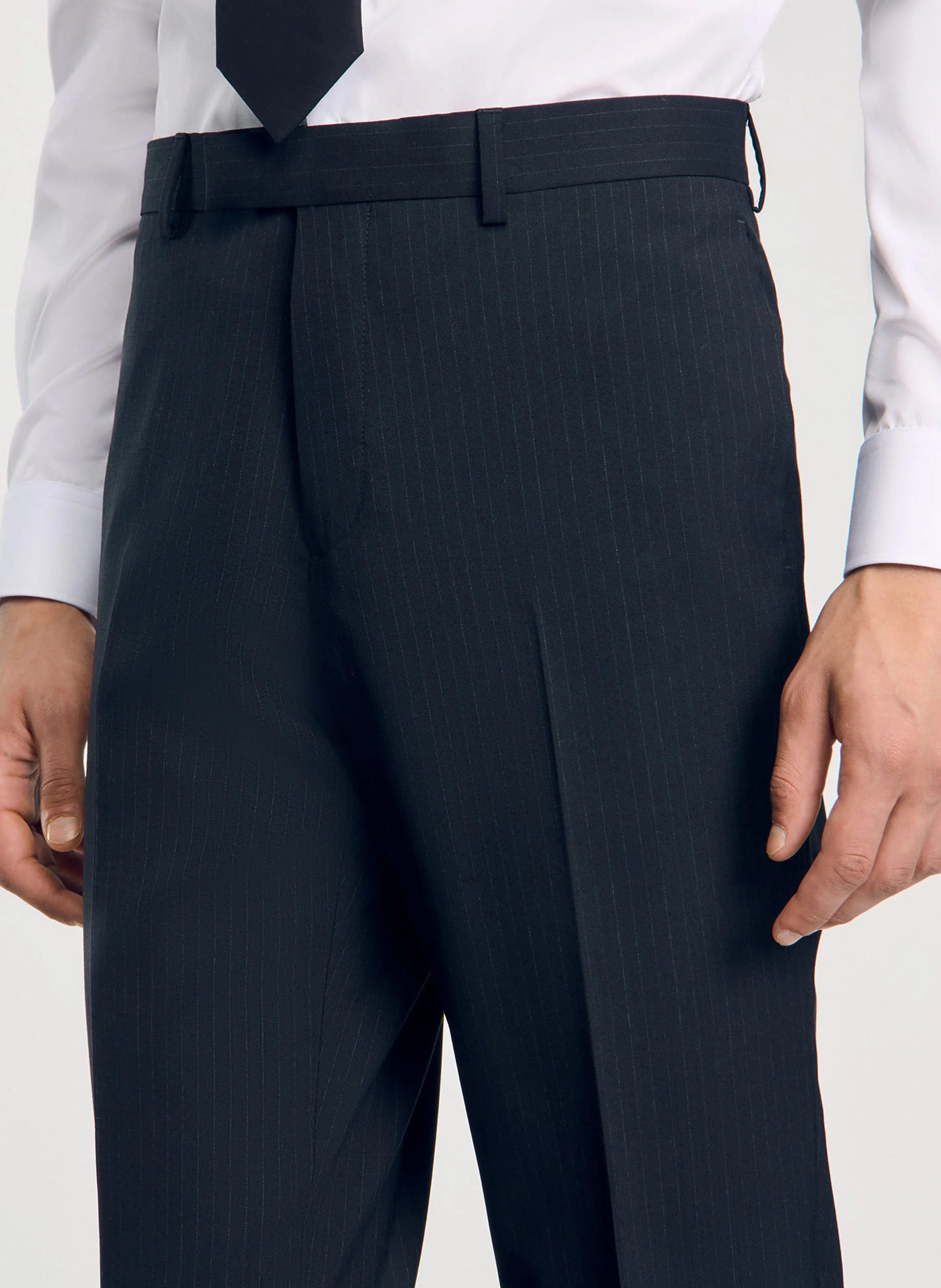 Pantalon de costume en laine | Noir