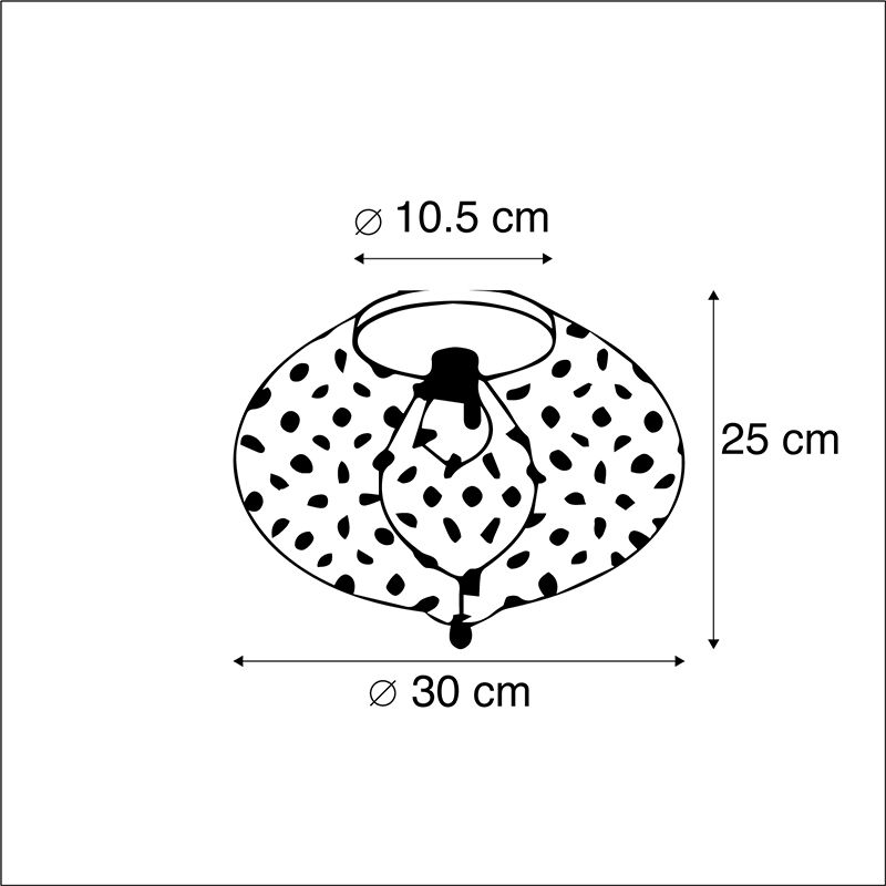 Oosterse plafondlamp staal met lichteffect - Sinbad