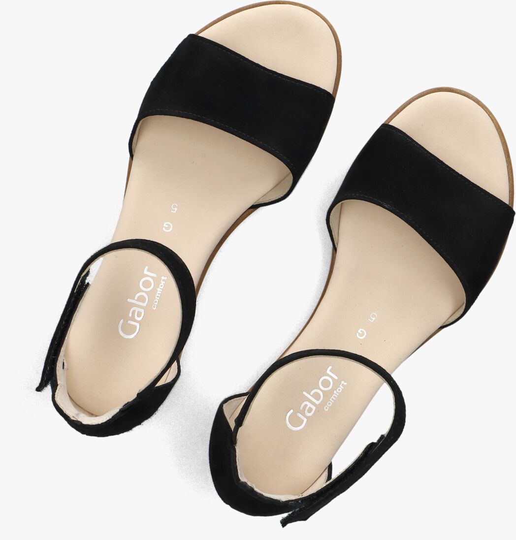 zwarte gabor sandalen met hak 780