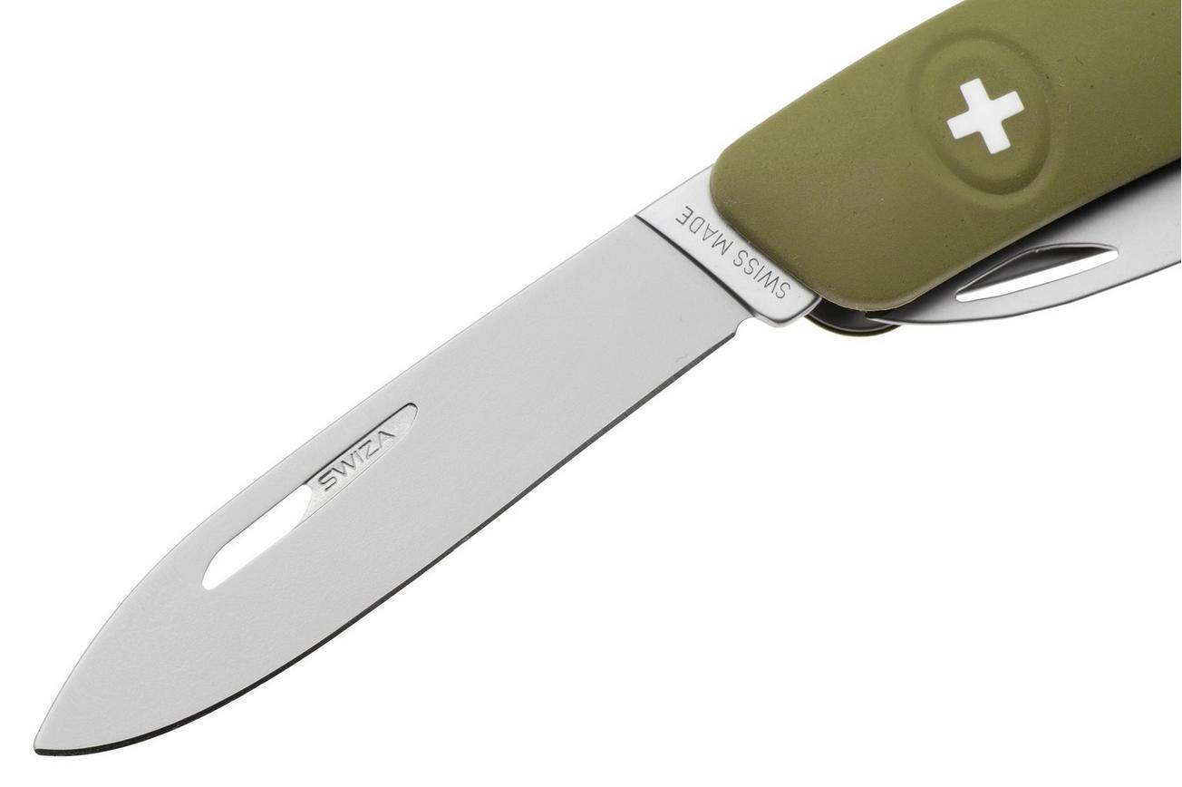 Swiza D07 R AM, KNR.0116.1050, Olive, Zwitsers zakmes, 7 tools