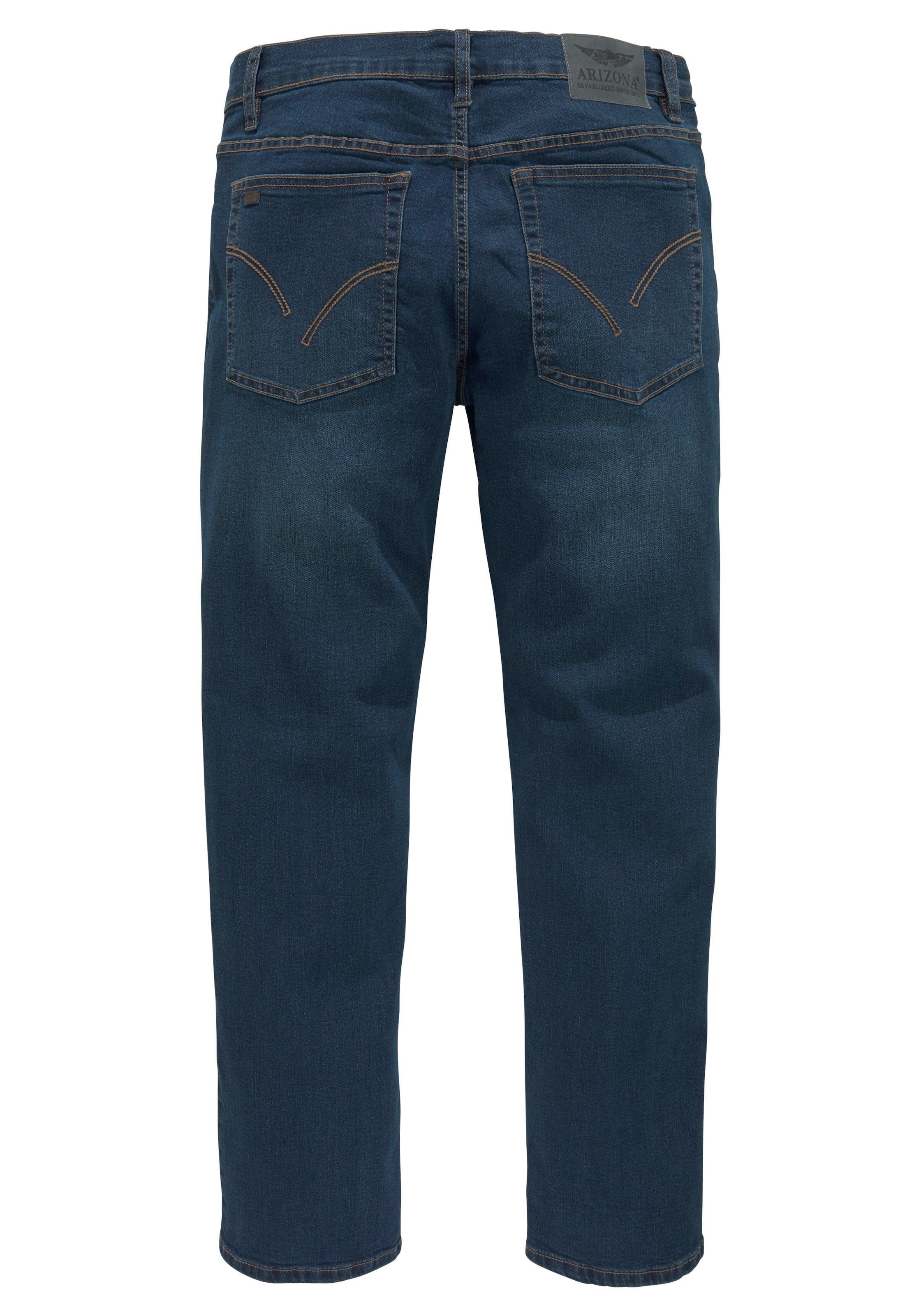 Arizona Straight-Jeans , gerade Beinform,  dezente Used-Waschung,  niedrige Leibhöhe