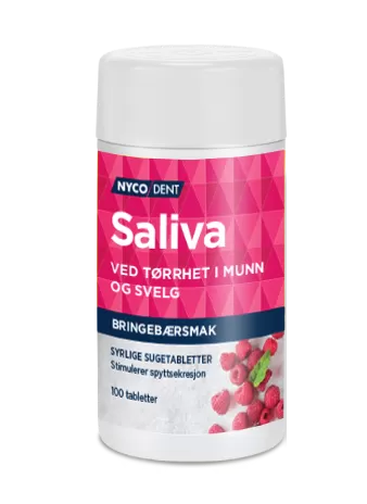 Nycodent Saliva Sugetabletter Bringbær - 100 stk.