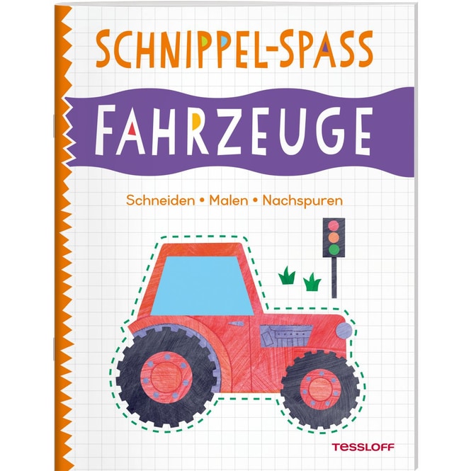 Schnippel-Spass - Fahrzeuge - Schneiden - Malen - Nachspuren