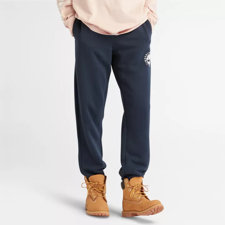 Pantalon de survêtement à logo Refibra unisexe en bleu marine