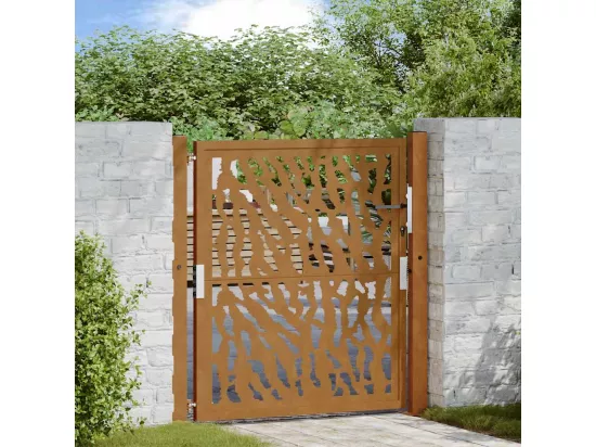 Porte jardin acier résistant aux intempéries conception tracés