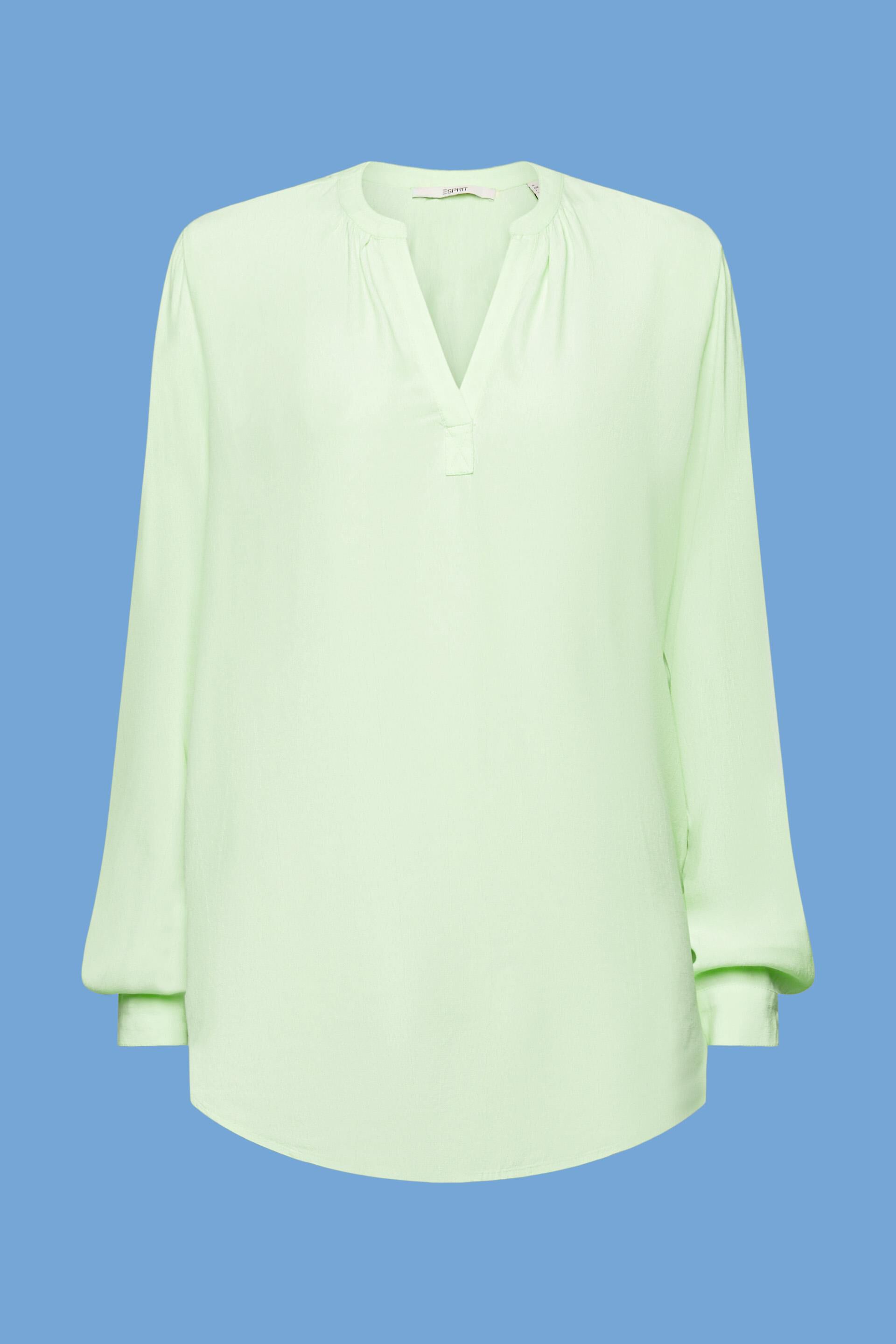 Blouse en crêpe à encolure fendue