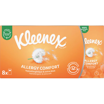 Kleenex Allergy Comfort Zakdoeken 4-Laags 8 Stuks